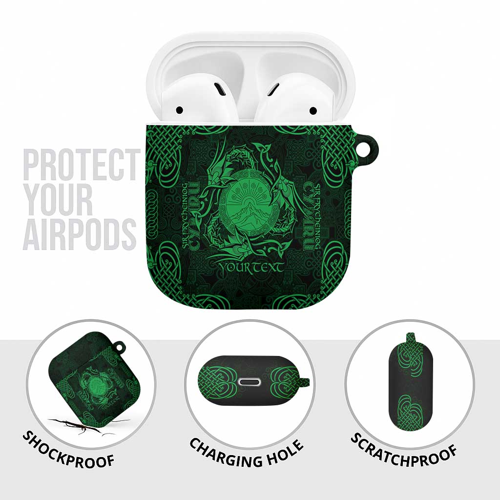Personalized Brecknockshire Sir Frycheiniog AirPods Case Green Brecon Beacons Mountain Celtic-inspired - Wonder Print Shop