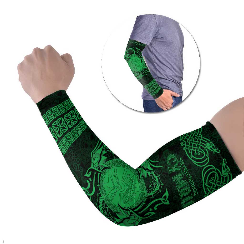 Personalized Brecknockshire Sir Frycheiniog Arm Sleeves Green Brecon Beacons Mountain Celtic-inspired - Wonder Print Shop