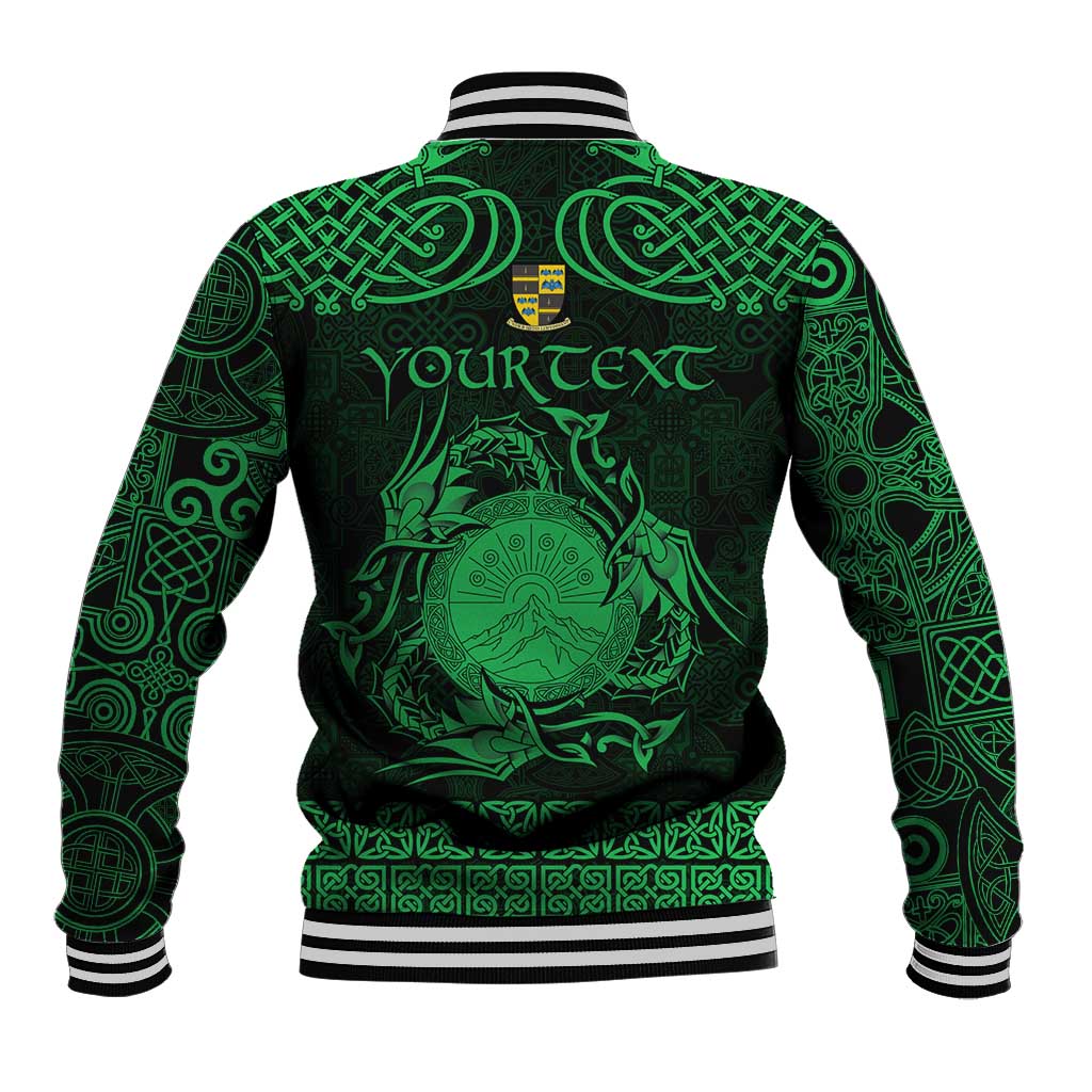 Personalized Brecknockshire Sir Frycheiniog Baseball Jacket Green Brecon Beacons Mountain Celtic-inspired - Wonder Print Shop
