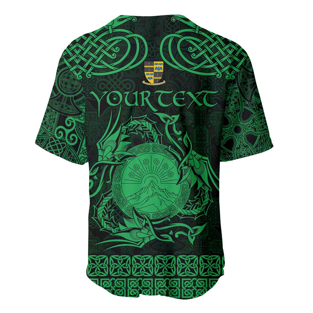 Personalized Brecknockshire Sir Frycheiniog Baseball Jersey Green Brecon Beacons Mountain Celtic-inspired - Wonder Print Shop