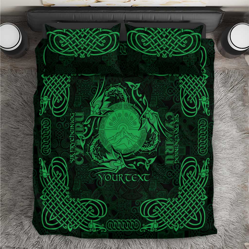 Personalized Brecknockshire Sir Frycheiniog Bedding Set Green Brecon Beacons Mountain Celtic-inspired - Wonder Print Shop