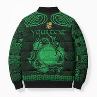 Personalized Brecknockshire Sir Frycheiniog Bomber Puffer Jacket Green Brecon Beacons Mountain Celtic-inspired - Wonder Print Shop