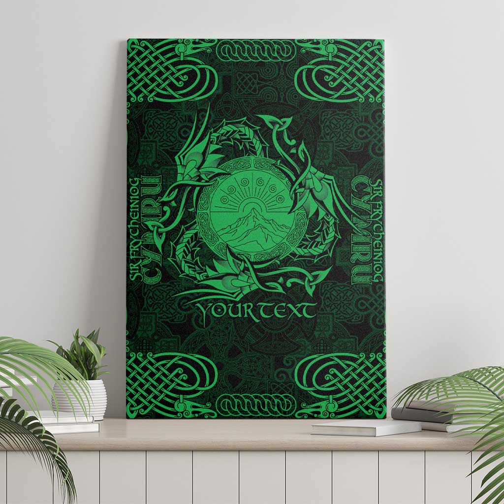Personalized Brecknockshire Sir Frycheiniog Canvas Wall Art Green Brecon Beacons Mountain Celtic-inspired - Wonder Print Shop