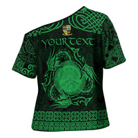 Personalized Brecknockshire Sir Frycheiniog Cross Shoulder Shirt Green Brecon Beacons Mountain Celtic-inspired - Wonder Print Shop