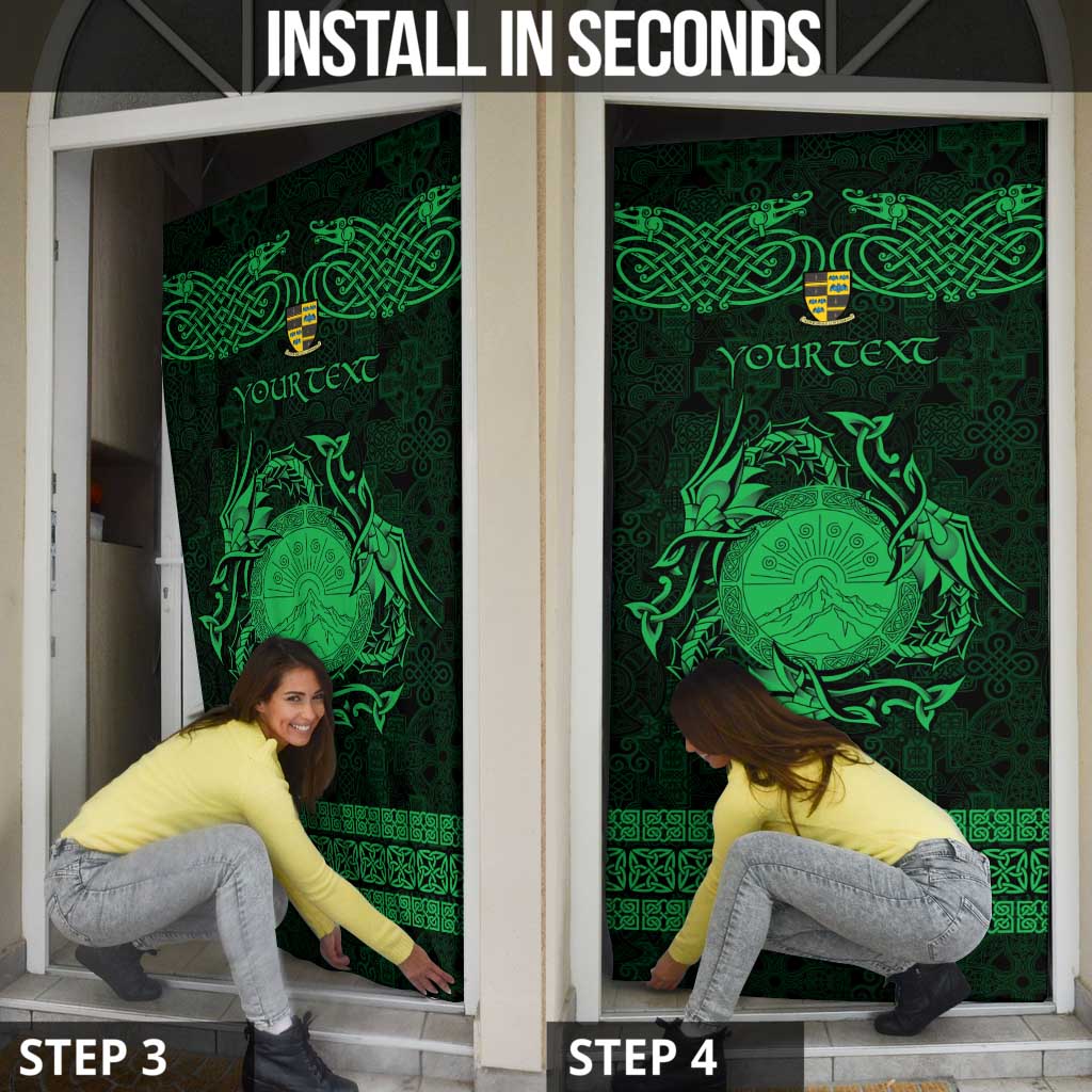 Personalized Brecknockshire Sir Frycheiniog Door Cover Green Brecon Beacons Mountain Celtic-inspired - Wonder Print Shop