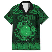 Personalized Brecknockshire Sir Frycheiniog Family Matching Long Sleeve Bodycon Dress and Hawaiian Shirt Green Brecon Beacons Mountain Celtic-inspired - Wonder Print Shop