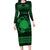 Personalized Brecknockshire Sir Frycheiniog Family Matching Long Sleeve Bodycon Dress and Hawaiian Shirt Green Brecon Beacons Mountain Celtic-inspired - Wonder Print Shop