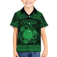 Personalized Brecknockshire Sir Frycheiniog Family Matching Long Sleeve Bodycon Dress and Hawaiian Shirt Green Brecon Beacons Mountain Celtic-inspired - Wonder Print Shop