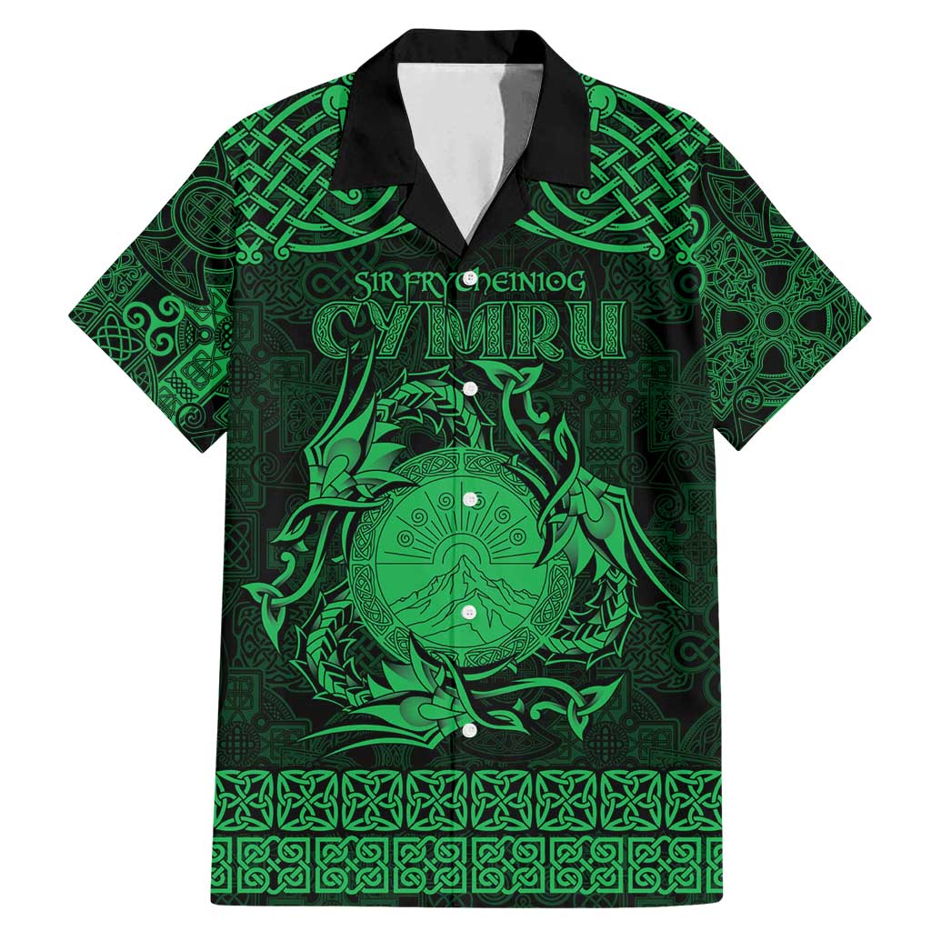 Personalized Brecknockshire Sir Frycheiniog Family Matching Mermaid Dress and Hawaiian Shirt Green Brecon Beacons Mountain Celtic-inspired - Wonder Print Shop
