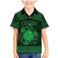 Personalized Brecknockshire Sir Frycheiniog Family Matching Mermaid Dress and Hawaiian Shirt Green Brecon Beacons Mountain Celtic-inspired - Wonder Print Shop