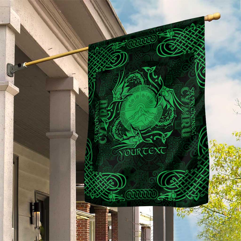 Personalized Brecknockshire Sir Frycheiniog Garden Flag Green Brecon Beacons Mountain Celtic-inspired - Wonder Print Shop