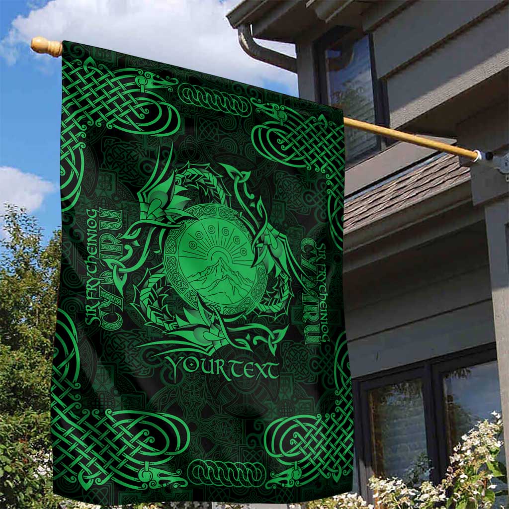 Personalized Brecknockshire Sir Frycheiniog Garden Flag Green Brecon Beacons Mountain Celtic-inspired - Wonder Print Shop
