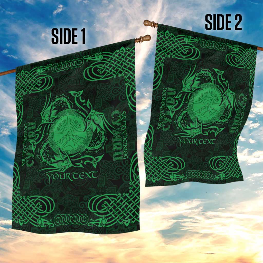 Personalized Brecknockshire Sir Frycheiniog Garden Flag Green Brecon Beacons Mountain Celtic-inspired - Wonder Print Shop