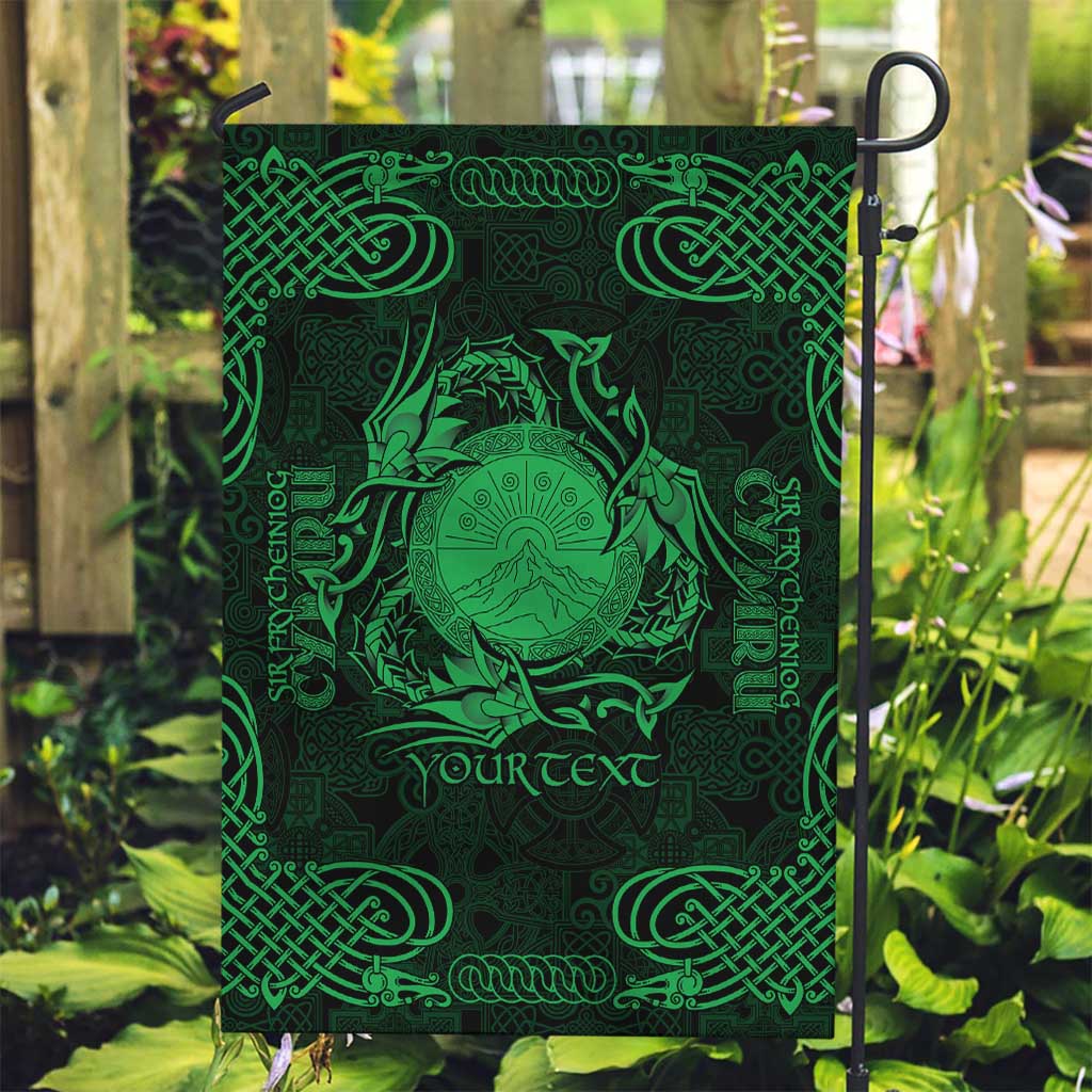 Personalized Brecknockshire Sir Frycheiniog Garden Flag Green Brecon Beacons Mountain Celtic-inspired - Wonder Print Shop