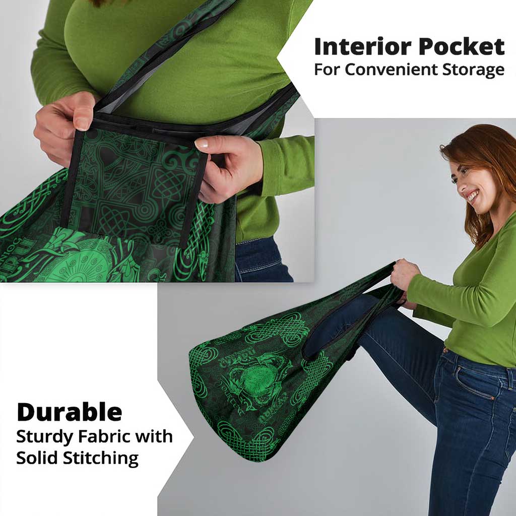 Personalized Brecknockshire Sir Frycheiniog Grocery Bag Green Brecon Beacons Mountain Celtic-inspired - Wonder Print Shop