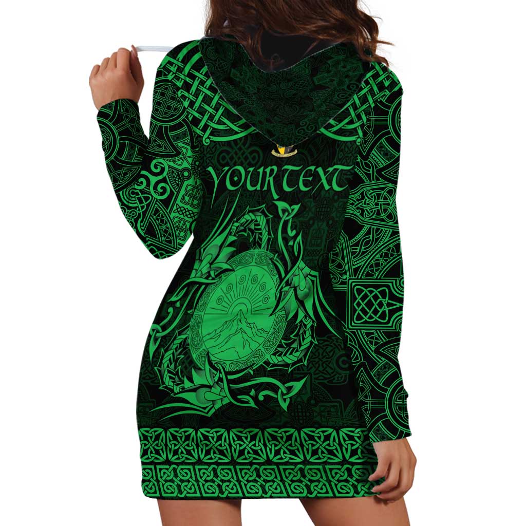 Personalized Brecknockshire Sir Frycheiniog Hoodie Dress Green Brecon Beacons Mountain Celtic-inspired - Wonder Print Shop