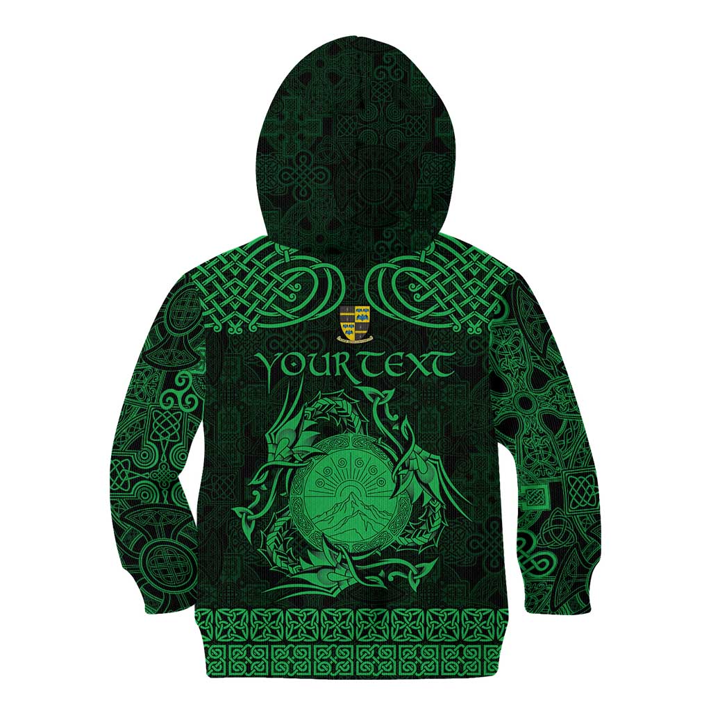 Personalized Brecknockshire Sir Frycheiniog Kid Hoodie Green Brecon Beacons Mountain Celtic-inspired - Wonder Print Shop
