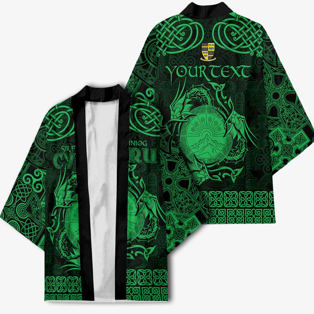 Personalized Brecknockshire Sir Frycheiniog Kimono Green Brecon Beacons Mountain Celtic-inspired - Wonder Print Shop