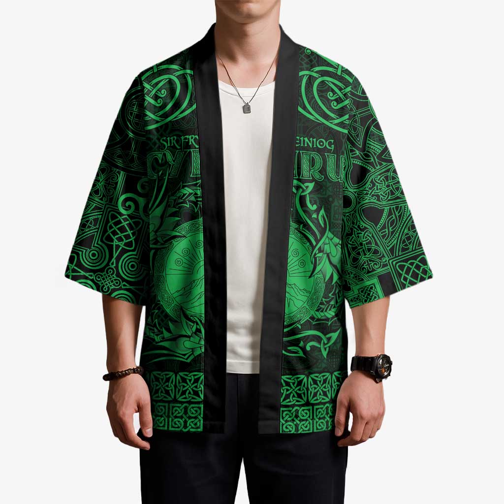 Personalized Brecknockshire Sir Frycheiniog Kimono Green Brecon Beacons Mountain Celtic-inspired - Wonder Print Shop