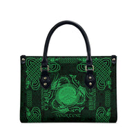 Personalized Brecknockshire Sir Frycheiniog Leather Bag Green Brecon Beacons Mountain Celtic-inspired - Wonder Print Shop