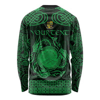 Personalized Brecknockshire Sir Frycheiniog Long Sleeve Shirt Green Brecon Beacons Mountain Celtic-inspired - Wonder Print Shop