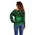 Personalized Brecknockshire Sir Frycheiniog Off Shoulder Sweater Green Brecon Beacons Mountain Celtic-inspired - Wonder Print Shop
