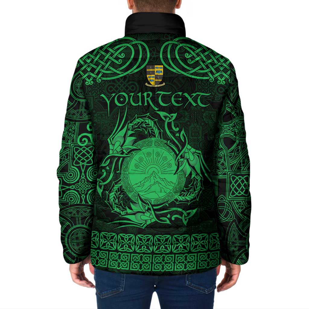 Personalized Brecknockshire Sir Frycheiniog Padded Jacket Green Brecon Beacons Mountain Celtic-inspired - Wonder Print Shop