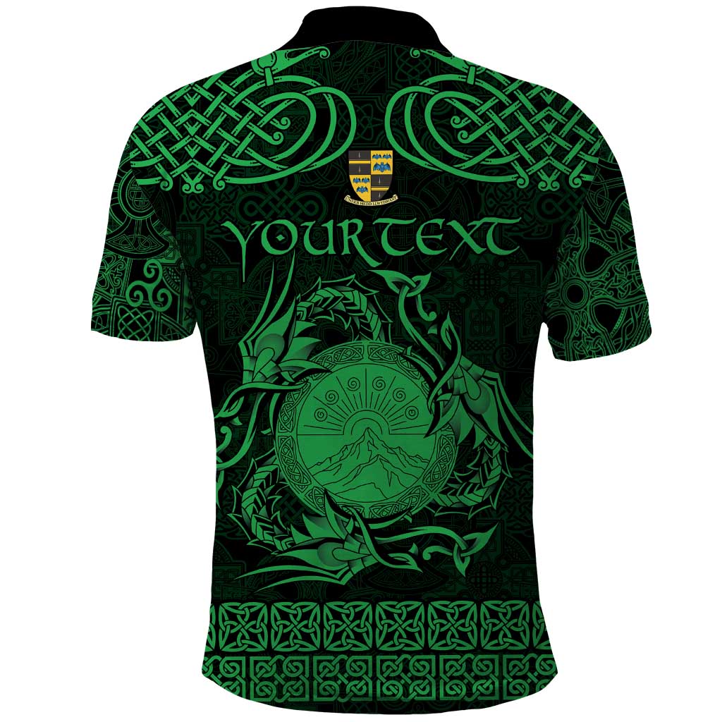 Personalized Brecknockshire Sir Frycheiniog Polo Shirt Green Brecon Beacons Mountain Celtic-inspired - Wonder Print Shop
