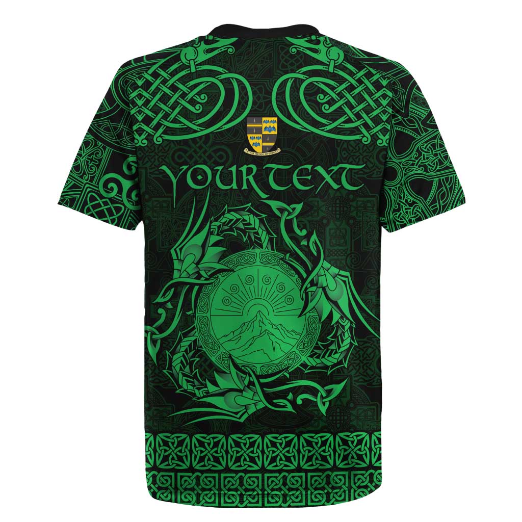 Personalized Brecknockshire Sir Frycheiniog Rugby Jersey Green Brecon Beacons Mountain Celtic-inspired - Wonder Print Shop