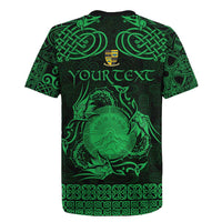 Personalized Brecknockshire Sir Frycheiniog Rugby Jersey Green Brecon Beacons Mountain Celtic-inspired - Wonder Print Shop