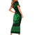 Personalized Brecknockshire Sir Frycheiniog Short Sleeve Bodycon Dress Green Brecon Beacons Mountain Celtic-inspired - Wonder Print Shop