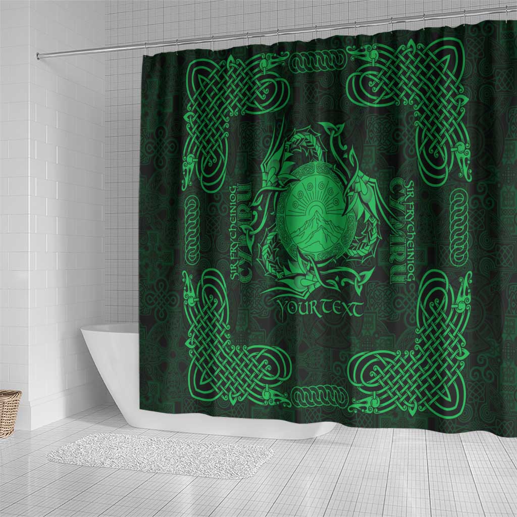 Personalized Brecknockshire Sir Frycheiniog Shower Curtain Green Brecon Beacons Mountain Celtic-inspired - Wonder Print Shop