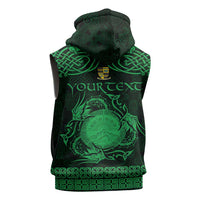 Personalized Brecknockshire Sir Frycheiniog Sleeveless Zip Hoodie Green Brecon Beacons Mountain Celtic-inspired - Wonder Print Shop