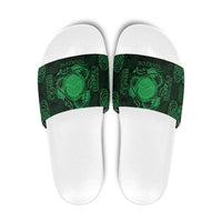 Personalized Brecknockshire Sir Frycheiniog Slide Sandals Green Brecon Beacons Mountain Celtic-inspired - Wonder Print Shop