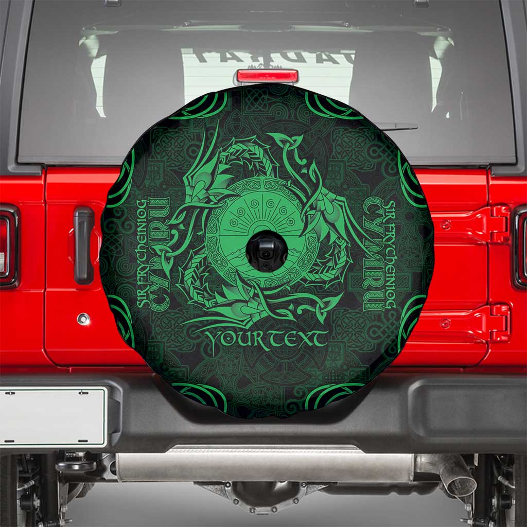 Personalized Brecknockshire Sir Frycheiniog Spare Tire Cover Green Brecon Beacons Mountain Celtic-inspired - Wonder Print Shop
