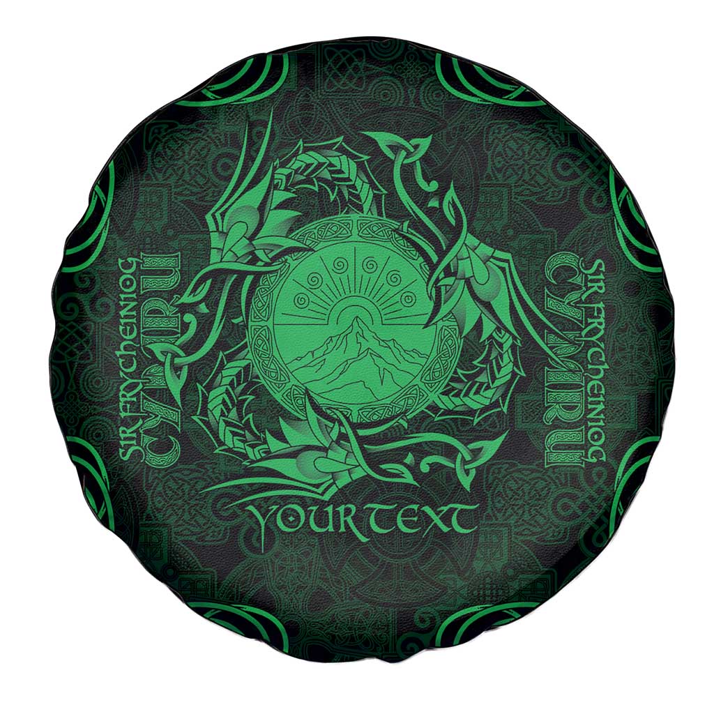 Personalized Brecknockshire Sir Frycheiniog Spare Tire Cover Green Brecon Beacons Mountain Celtic-inspired - Wonder Print Shop