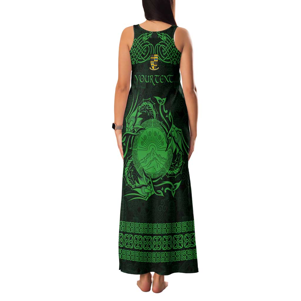 Personalized Brecknockshire Sir Frycheiniog Tank Maxi Dress Green Brecon Beacons Mountain Celtic-inspired - Wonder Print Shop