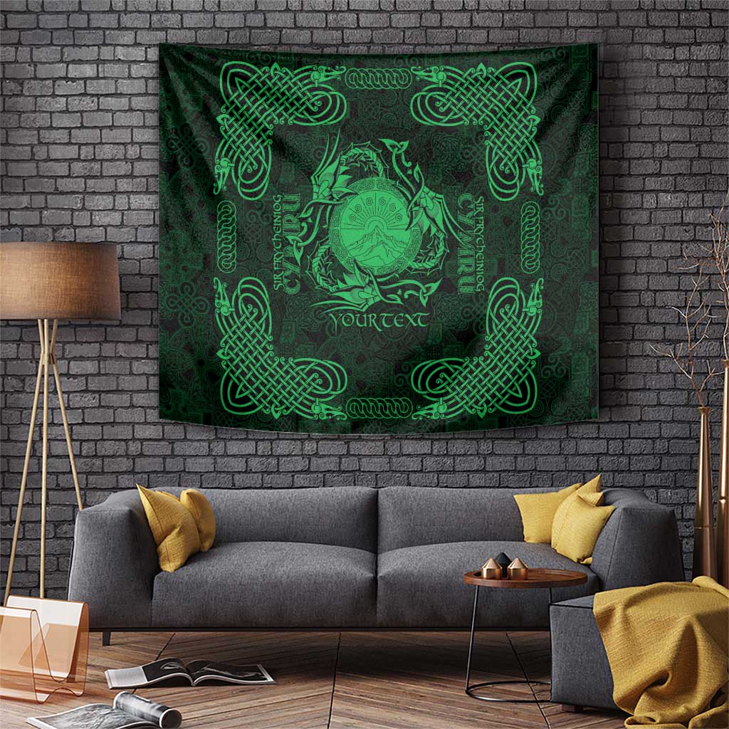 Personalized Brecknockshire Sir Frycheiniog Tapestry Green Brecon Beacons Mountain Celtic-inspired - Wonder Print Shop