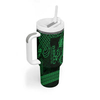 Personalized Brecknockshire Sir Frycheiniog Tumbler With Handle Green Brecon Beacons Mountain Celtic-inspired - Wonder Print Shop