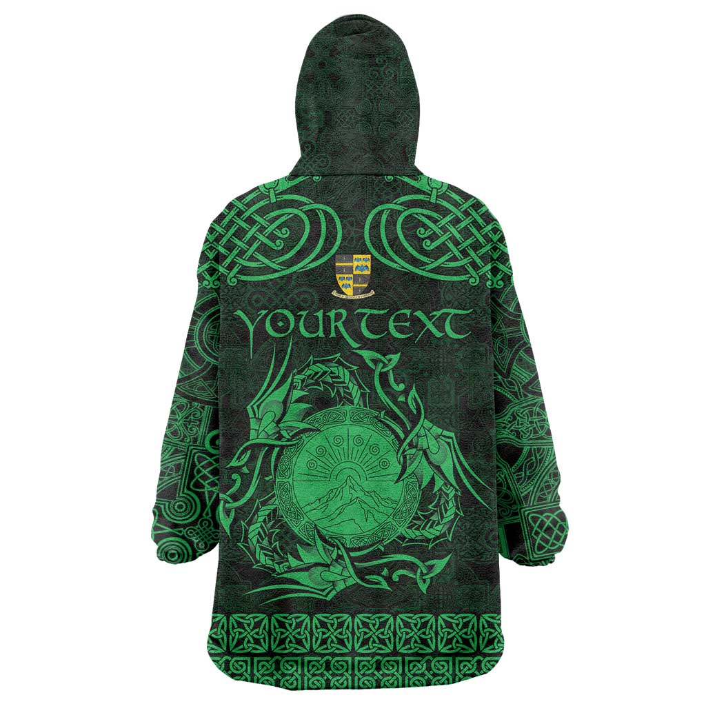 Personalized Brecknockshire Sir Frycheiniog Wearable Blanket Hoodie Green Brecon Beacons Mountain Celtic-inspired - Wonder Print Shop