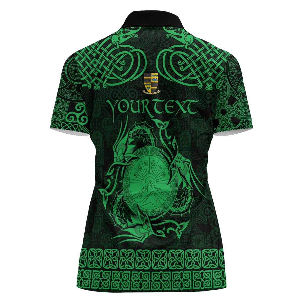 Personalized Brecknockshire Sir Frycheiniog Women Polo Shirt Green Brecon Beacons Mountain Celtic-inspired - Wonder Print Shop