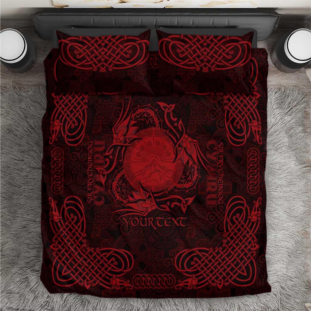 Personalized Brecknockshire Sir Frycheiniog Bedding Set Red Brecon Beacons Mountain Celtic-inspired - Wonder Print Shop