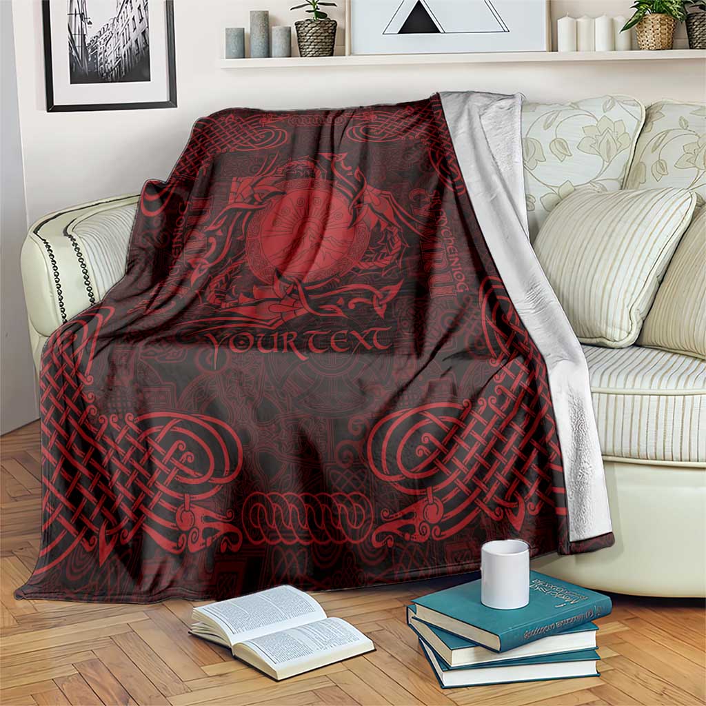 Personalized Brecknockshire Sir Frycheiniog Blanket Red Brecon Beacons Mountain Celtic-inspired - Wonder Print Shop