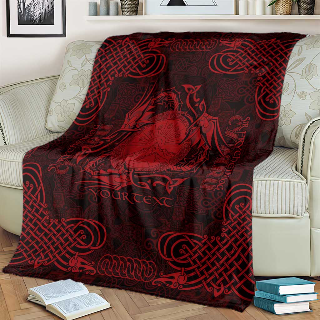 Personalized Brecknockshire Sir Frycheiniog Blanket Red Brecon Beacons Mountain Celtic-inspired - Wonder Print Shop