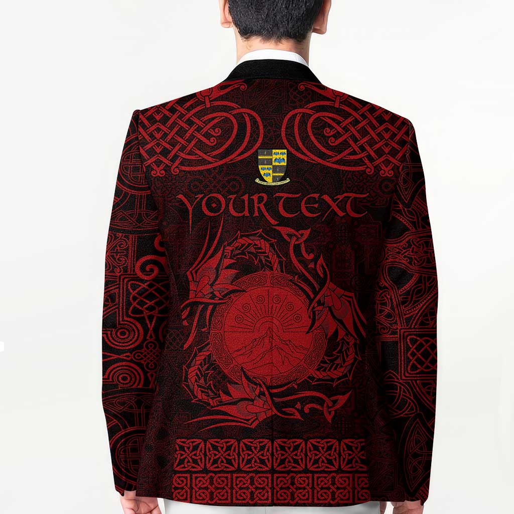 Personalized Brecknockshire Sir Frycheiniog Blazer Red Brecon Beacons Mountain Celtic-inspired - Wonder Print Shop