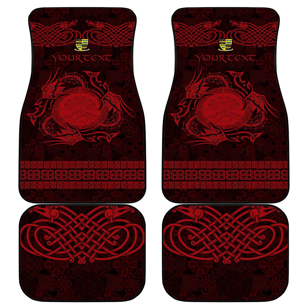 Personalized Brecknockshire Sir Frycheiniog Car Mats Red Brecon Beacons Mountain Celtic-inspired - Wonder Print Shop