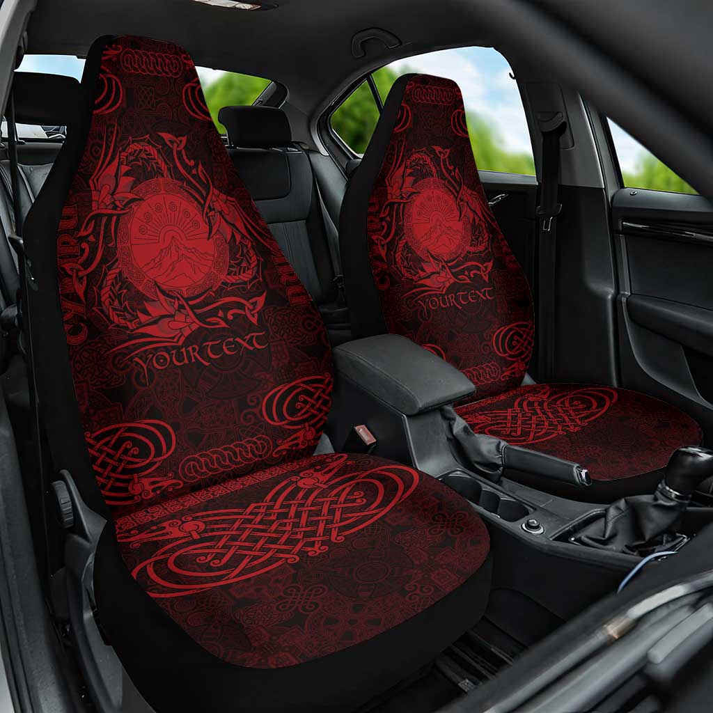 Personalized Brecknockshire Sir Frycheiniog Car Seat Cover Red Brecon Beacons Mountain Celtic-inspired - Wonder Print Shop