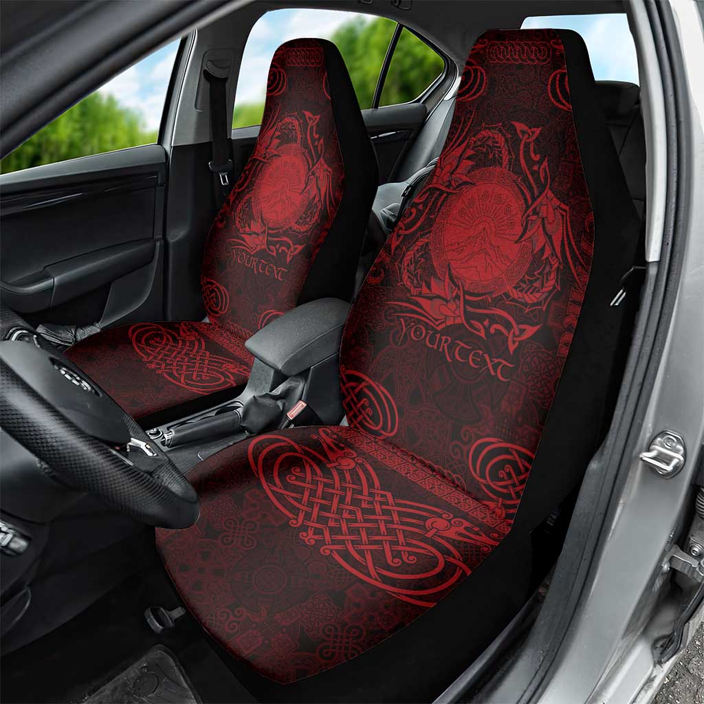 Personalized Brecknockshire Sir Frycheiniog Car Seat Cover Red Brecon Beacons Mountain Celtic-inspired - Wonder Print Shop