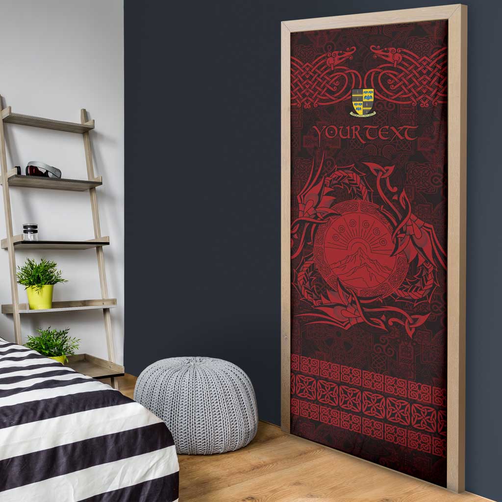 Personalized Brecknockshire Sir Frycheiniog Door Cover Red Brecon Beacons Mountain Celtic-inspired - Wonder Print Shop
