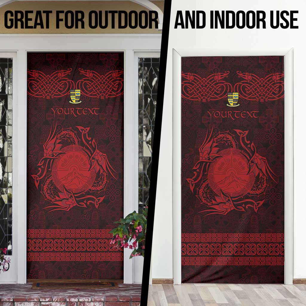 Personalized Brecknockshire Sir Frycheiniog Door Cover Red Brecon Beacons Mountain Celtic-inspired - Wonder Print Shop